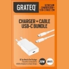 Grateq TAHKO CHARGER 20W + CABLE 1.5M BUNDLE WHITE