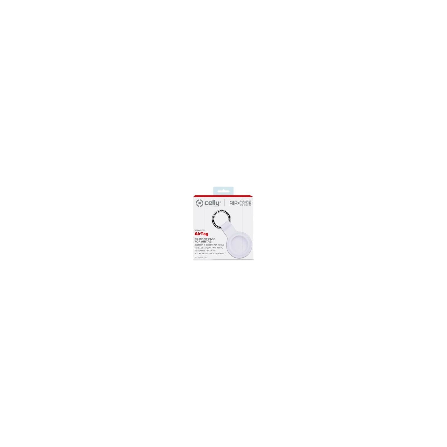 Celly AIRCASETAG - AIRTAG SILICONE CASE - WHITE