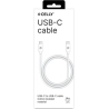Celly USBCUSBCCOTT - USB-C TO USB-C COTTON BRAIDED CABLE WHITE (POWER DELIVERY)