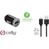 Celly TURBO CAR CHARGER+TYPE-C CABLE