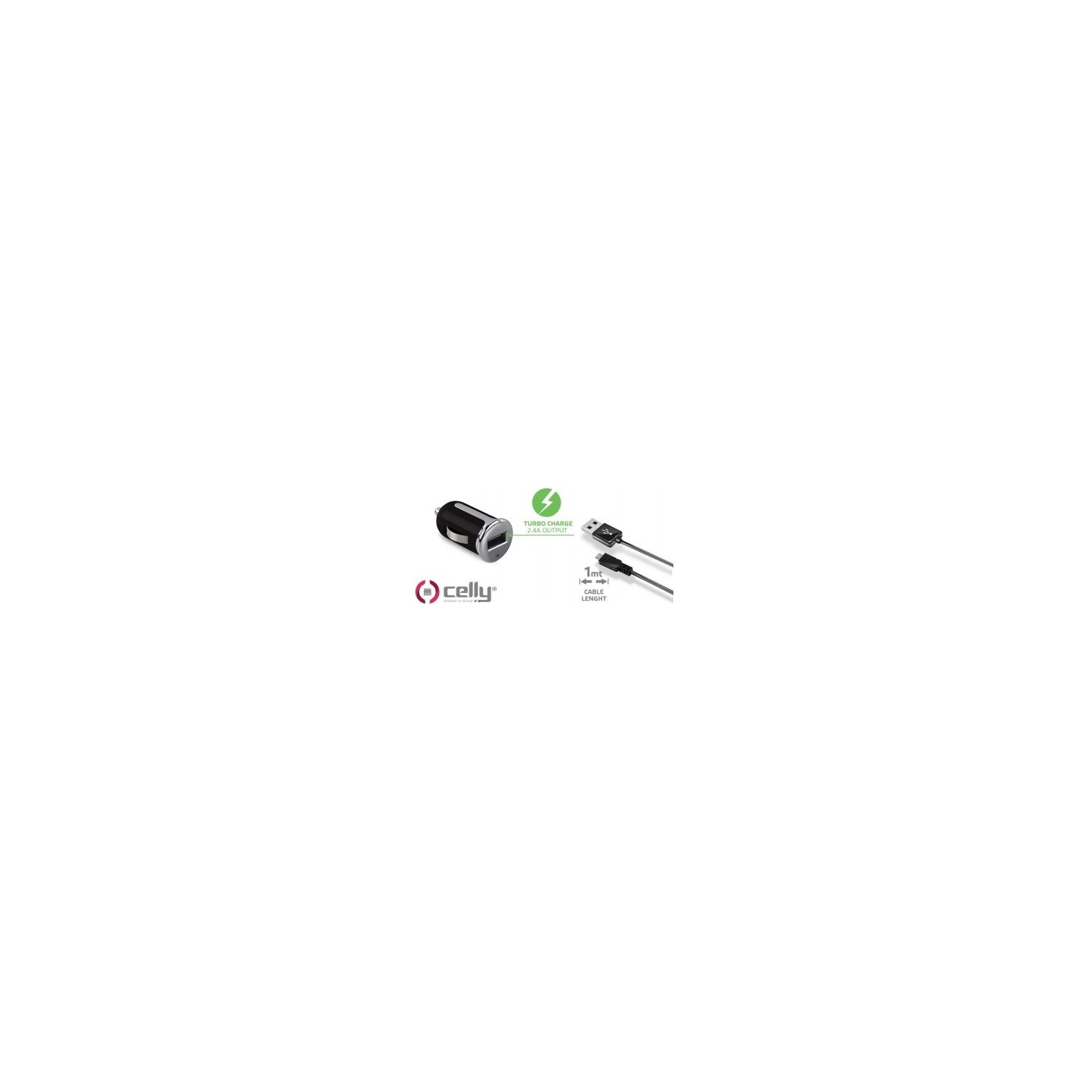 Celly CAR CHARGER TURBO + USBMICRO CABLE