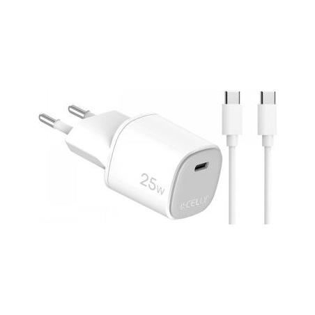 Celly UP TC 1 USB-C 25W + C TO C CABLE