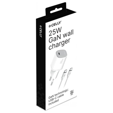 Celly UP TC 1 USB-C 25W + C TO C CABLE