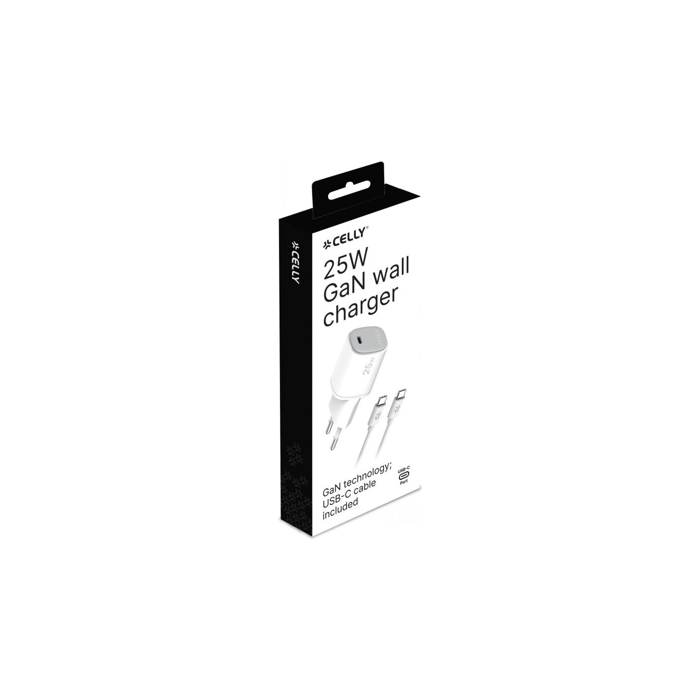 Celly UP TC 1 USB-C 25W + C TO C CABLE