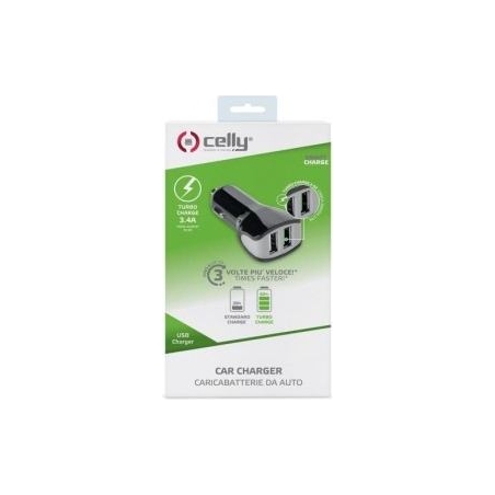 Celly TURBO CAR CHARGER 2 USB 2.4A