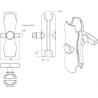 Ram Mounts UNPKD RAM DBL BALL SOCKET ARM