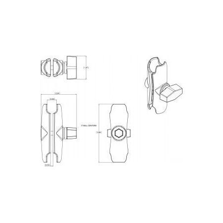 Ram Mounts UNPKD RAM DOUBLE SOCKET ARM F