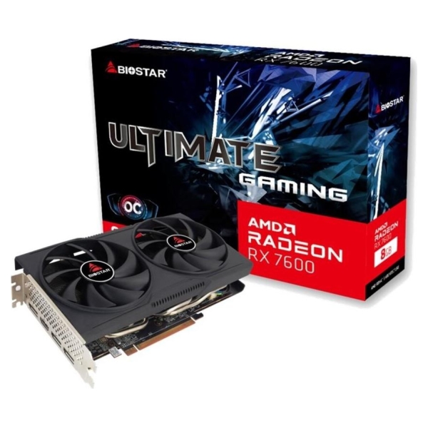 Biostar Graphics Card|BIOSTAR|AMD|Radeon RX 7600|2318 MHz|8 GB|GDDR6|128 bit|PCI Express 4.0|Active|VA76S6RM81