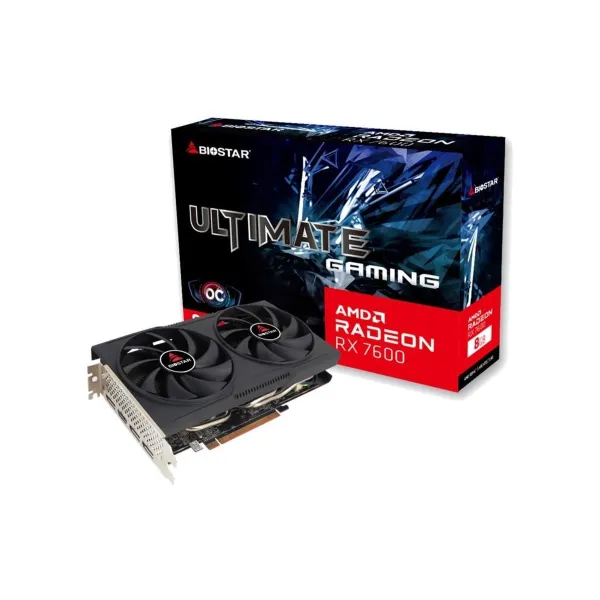 Biostar Graphics Card|BIOSTAR|AMD|Radeon RX 7600|2318 MHz|8 GB|GDDR6|128 bit|PCI Express 4.0|Active|VA76S6RM81