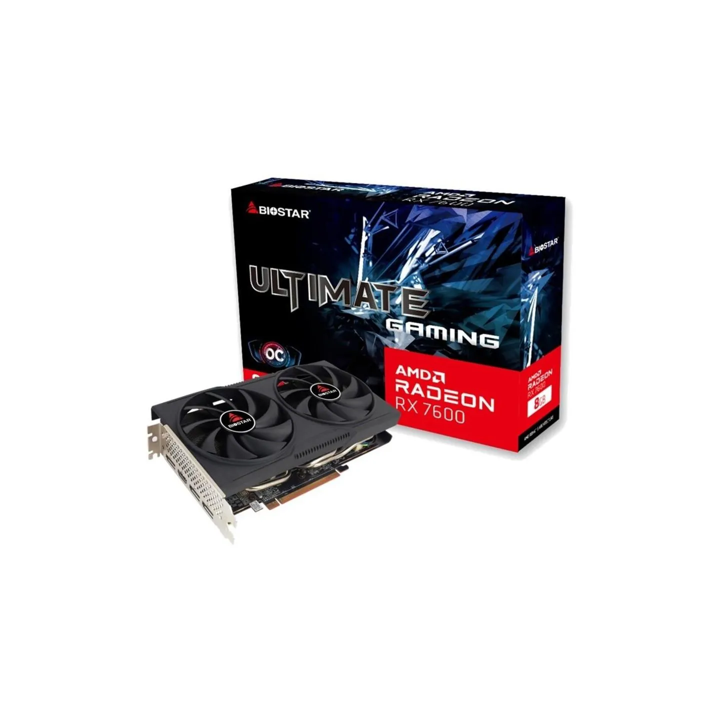 Biostar Graphics Card|BIOSTAR|AMD|Radeon RX 7600|2318 MHz|8 GB|GDDR6|128 bit|PCI Express 4.0|Active|VA76S6RM81
