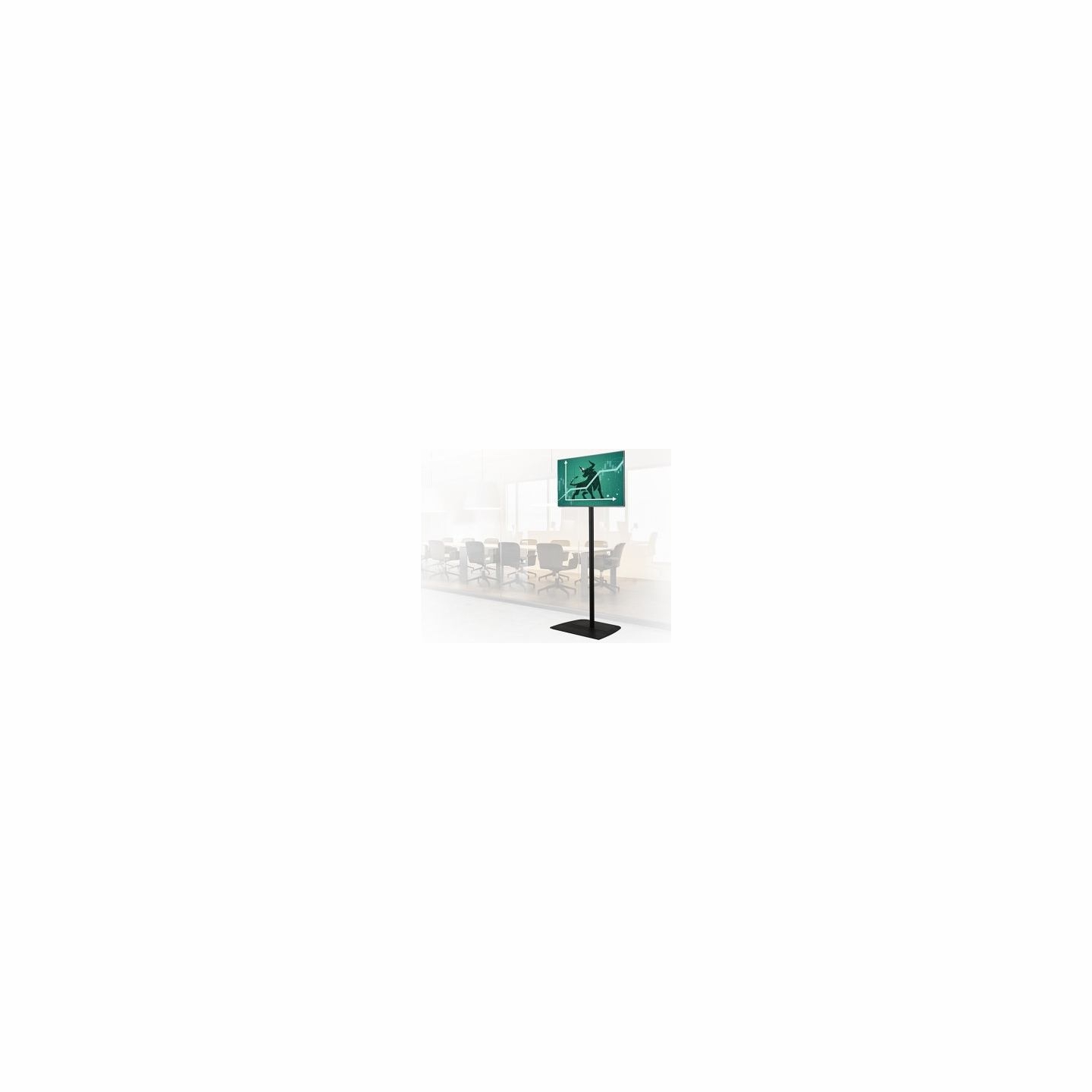 B-Tech Av UNIVERSAL FLAT SCREEN FLOOR STAND (VESA 200 X 200) - 1.8M Ø50MM POLE