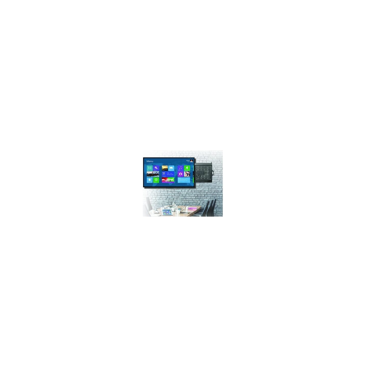 B-Tech Av FLAT SCREEN WALL MOUNT WITH SLIDE-OUT AV STORAGE TRAY (VESA 600 X 400)
