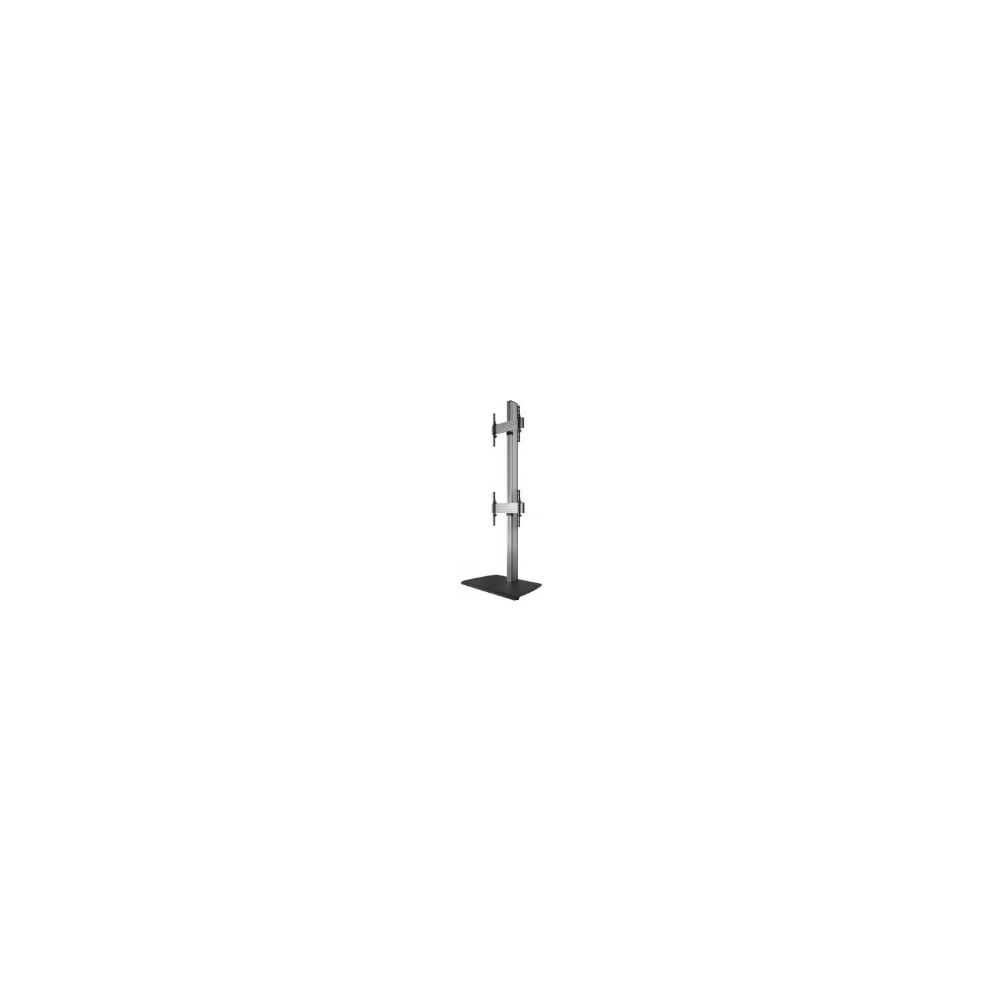 B-Tech Av SYSTEM X - UNIVERSAL DUAL STACK FLAT SCREEN FLOOR STAND (VESA 600 X 400) - 2.4M
