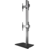 B-Tech Av SYSTEM X - UNIVERSAL DUAL STACK FLAT SCREEN FLOOR STAND (VESA 600 X 400) - 2.4M