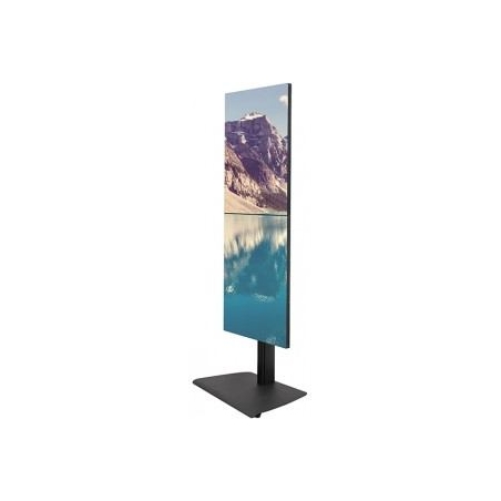 B-Tech Av SYSTEM X - UNIVERSAL DUAL STACK FLAT SCREEN FLOOR STAND (VESA 600 X 400) - 2.4M