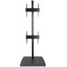 B-Tech Av SYSTEM X - UNIVERSAL DUAL STACK FLAT SCREEN FLOOR STAND (VESA 600 X 400) - 2.4M