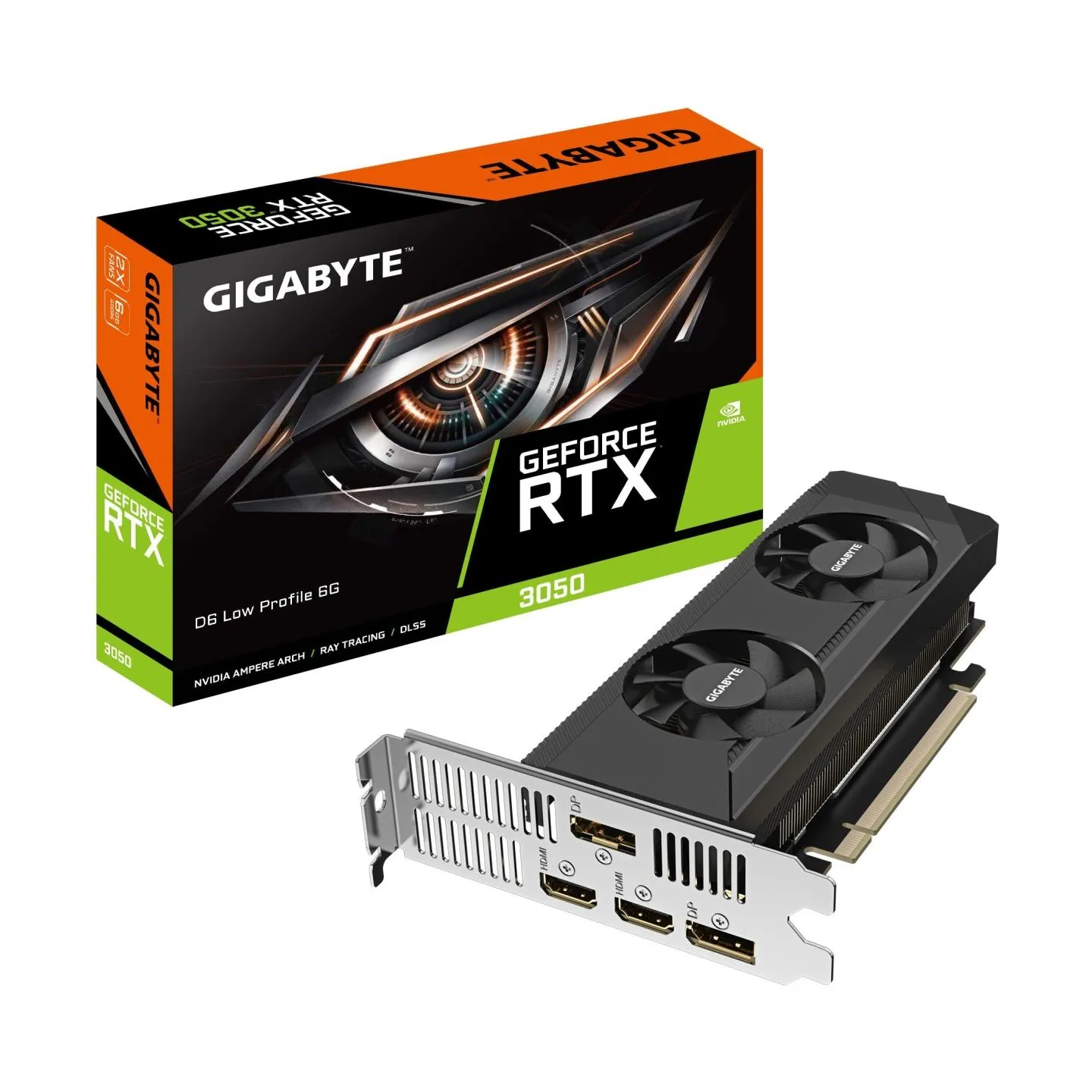 Gigabyte Graphics Card|GIGABYTE|NVIDIA|GeForce RTX 3050|1470 MHz|6 GB|GDDR6|96 bit|PCI Express 4.0|Active|GV-N3050D6-6GL
