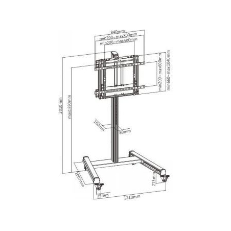 Lh-Group Oy LH-GROUP COUNTERWEIGHT STAND ON WHEELS FOR 40-62KG MONITORS