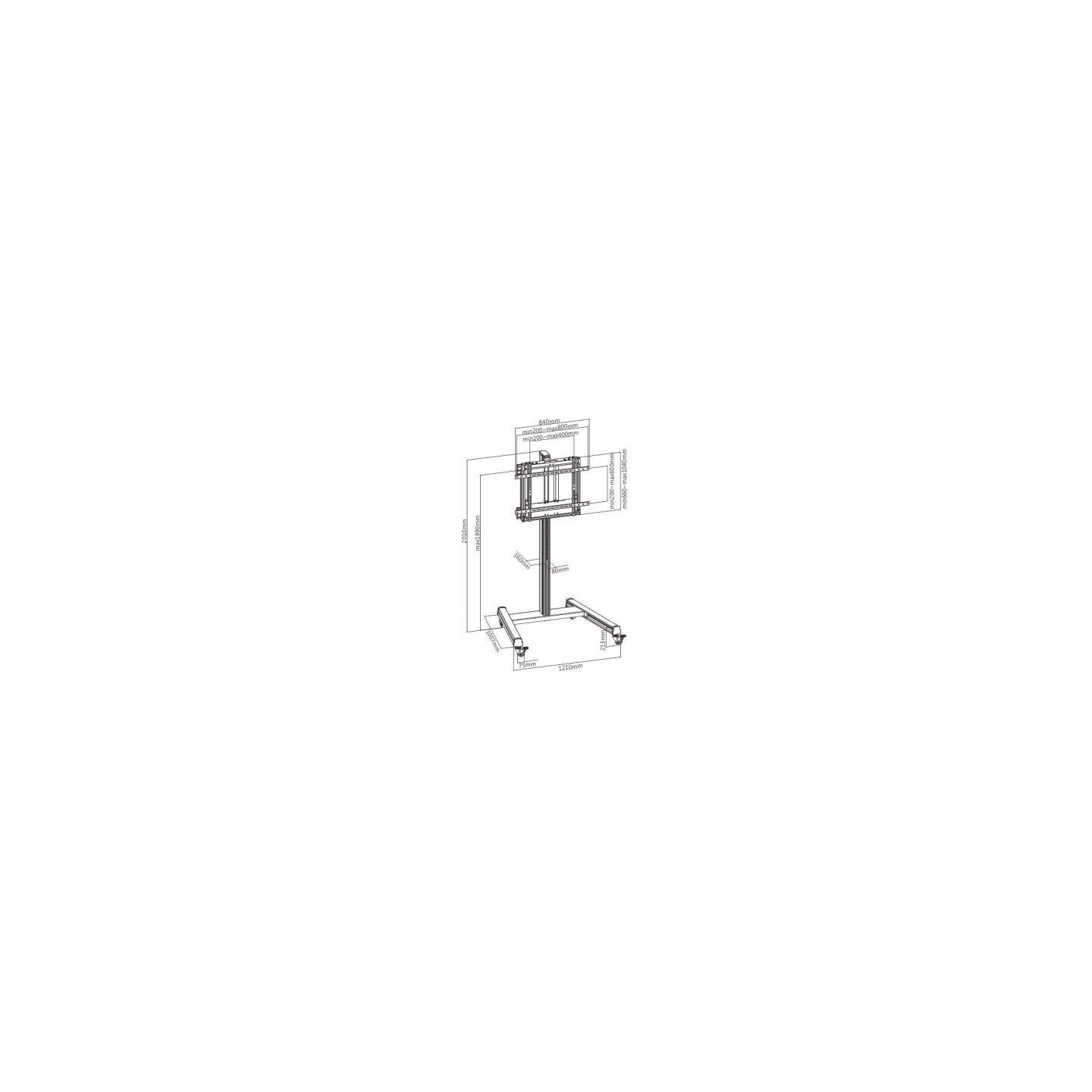 Lh-Group Oy LH-GROUP COUNTERWEIGHT STAND ON WHEELS FOR 40-62KG MONITORS