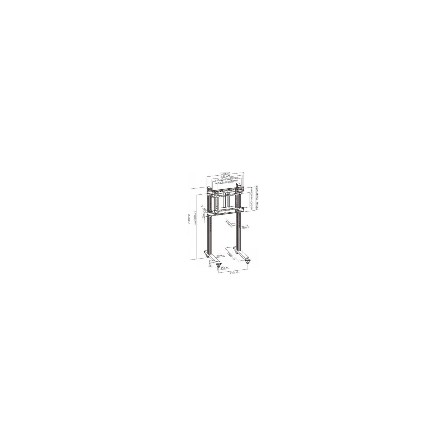 Lh-Group Oy LH-GROUP COUNTERWEIGHT STAND ON WHEELS FOR 60-91KG MONITORS