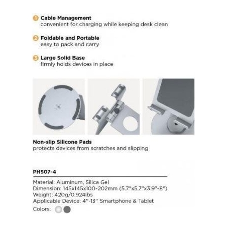 Lh-Group Oy LH-GROUP ROTATING PHONE AND TABLET HOLDER 4"-13"
