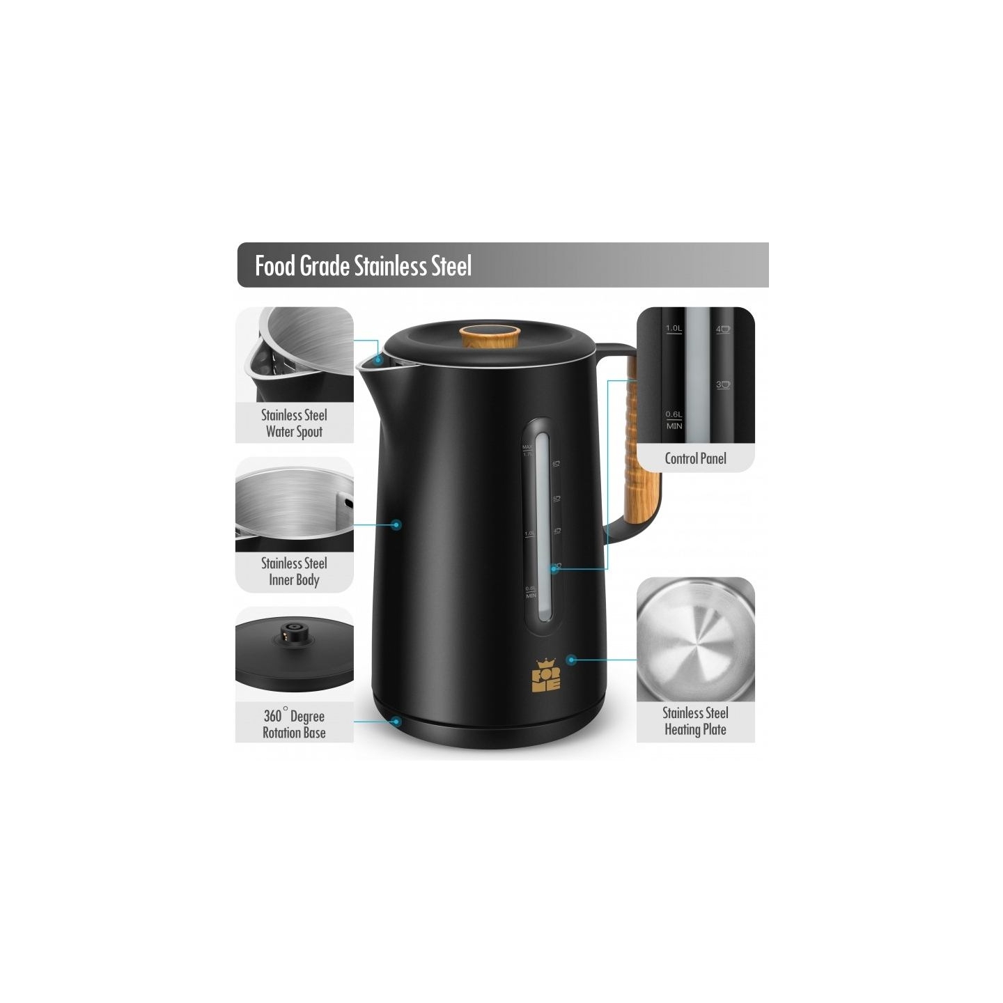 Forme FKG-852 Cordless Electric Kettle 1,7 L