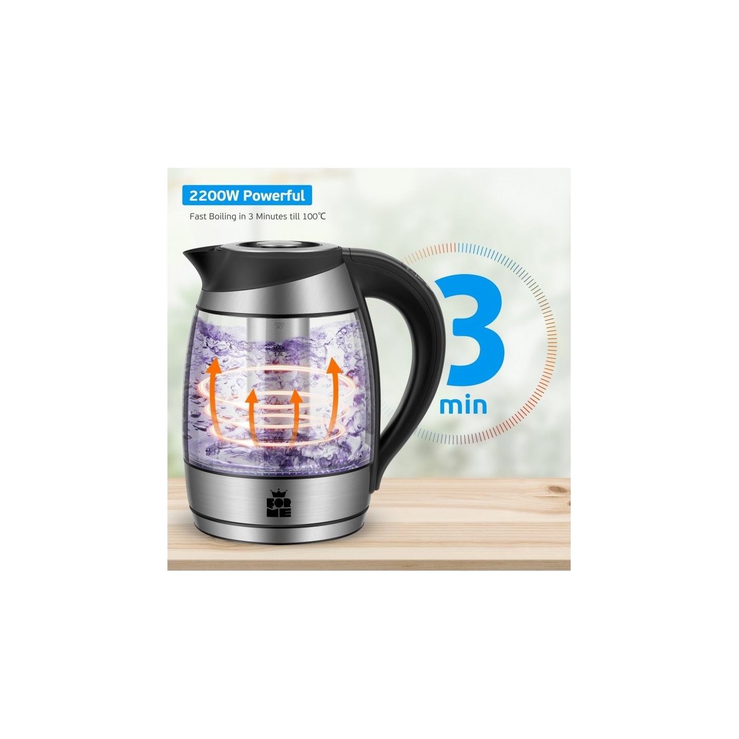 Forme FKG-488 Cordless Electric Kettle 1,8 L