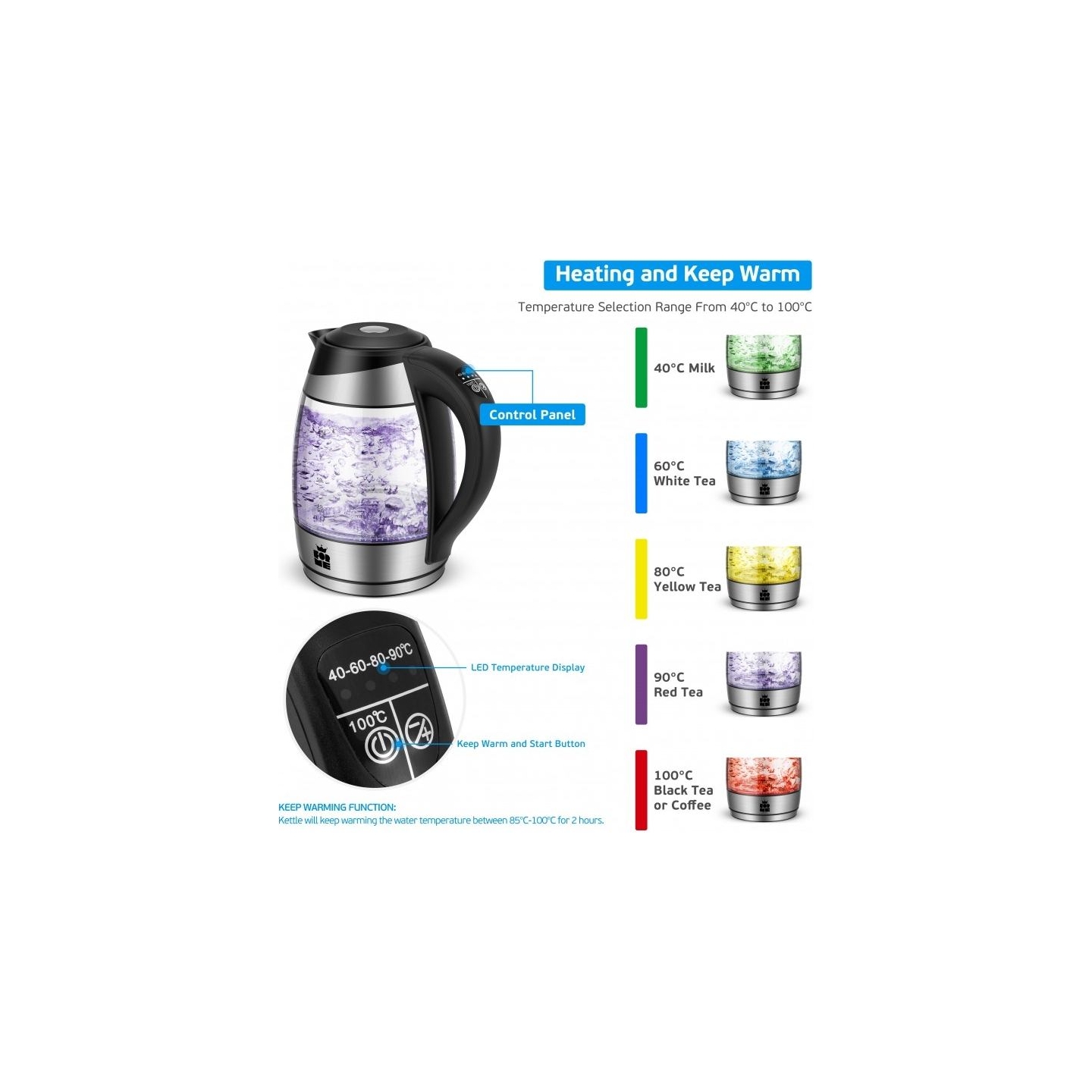 Forme FKG-458 Cordless Electric Kettle 1,8 L