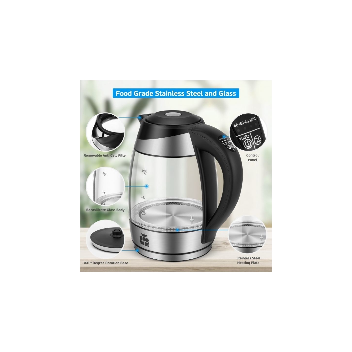 Forme FKG-458 Cordless Electric Kettle 1,8 L
