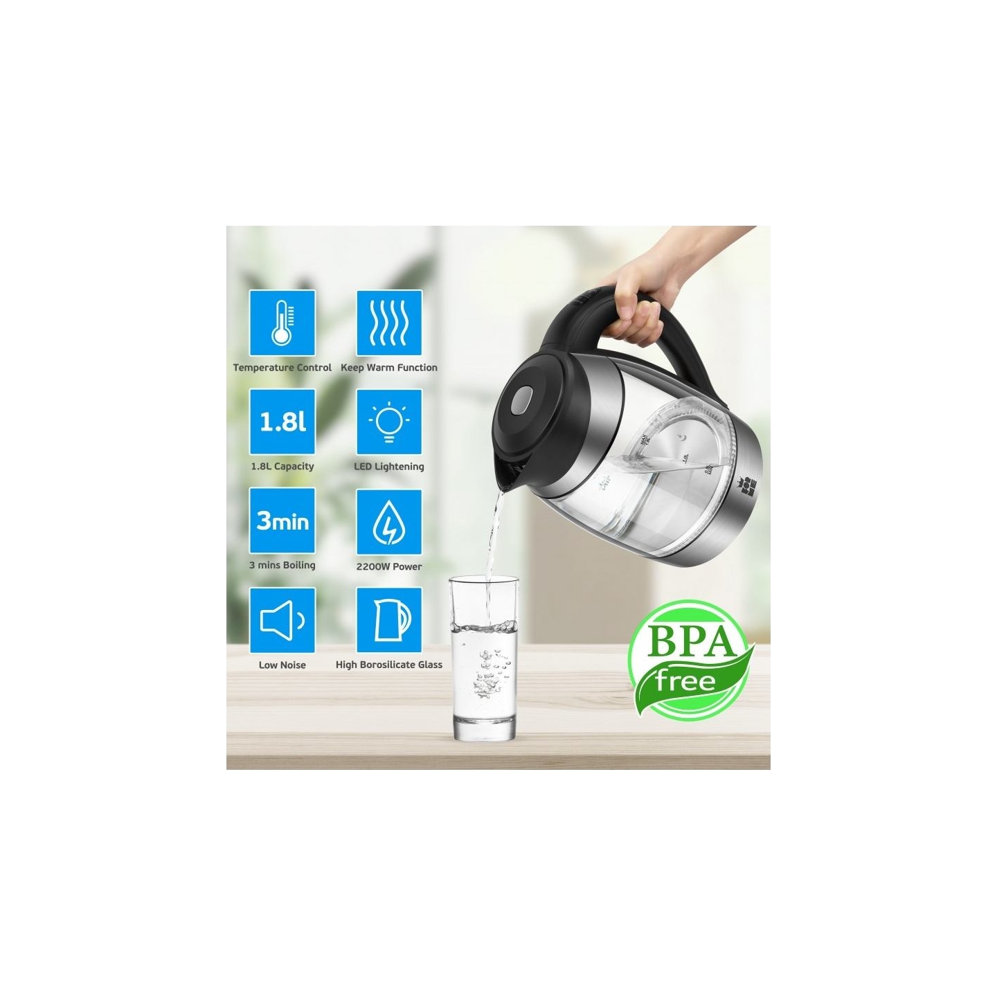 Forme FKG-458 Cordless Electric Kettle 1,8 L