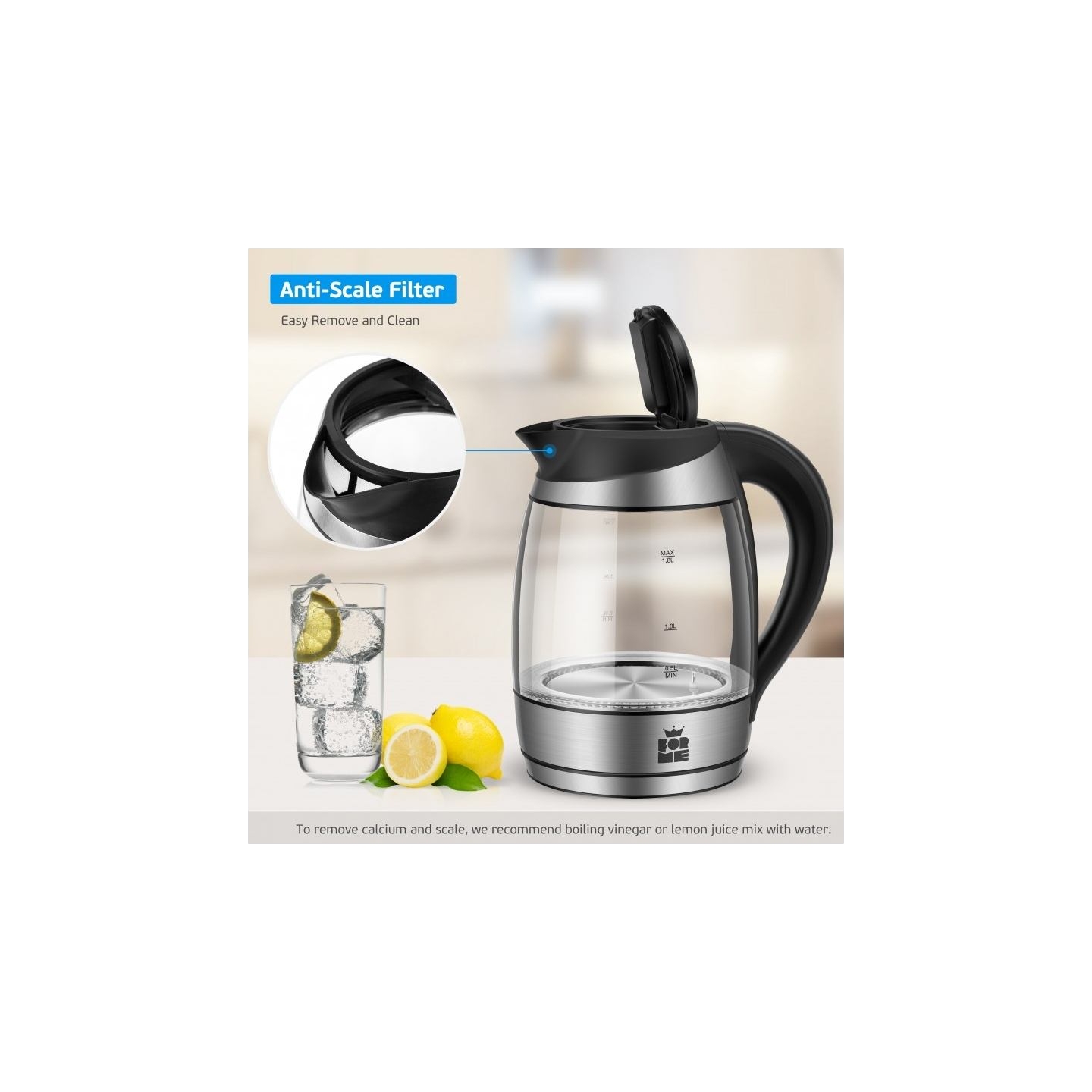 Forme FKG-458 Cordless Electric Kettle 1,8 L