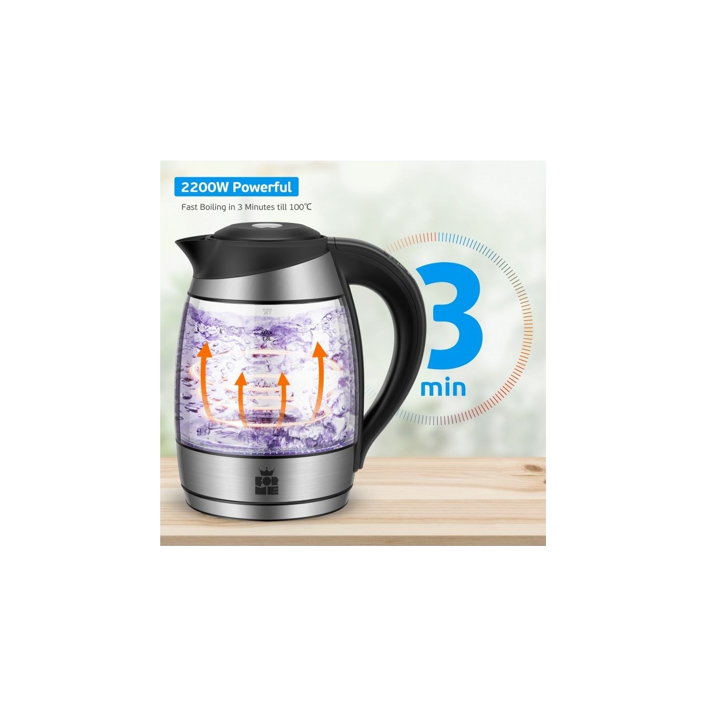 Forme FKG-458 Cordless Electric Kettle 1,8 L