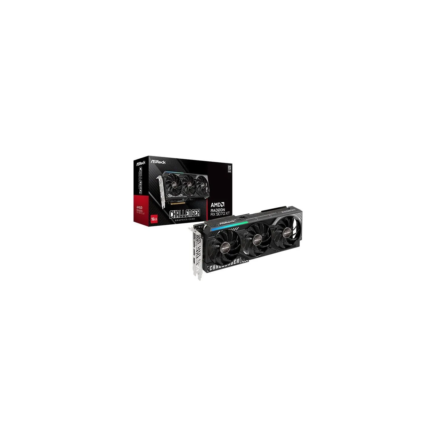 Asrock Graphics Card|ASROCK|AMD|Radeon RX 9070 XT|16 GB|GDDR6|256 bit|PCI Express x16 5.0|Active|RX9070XTCL16G