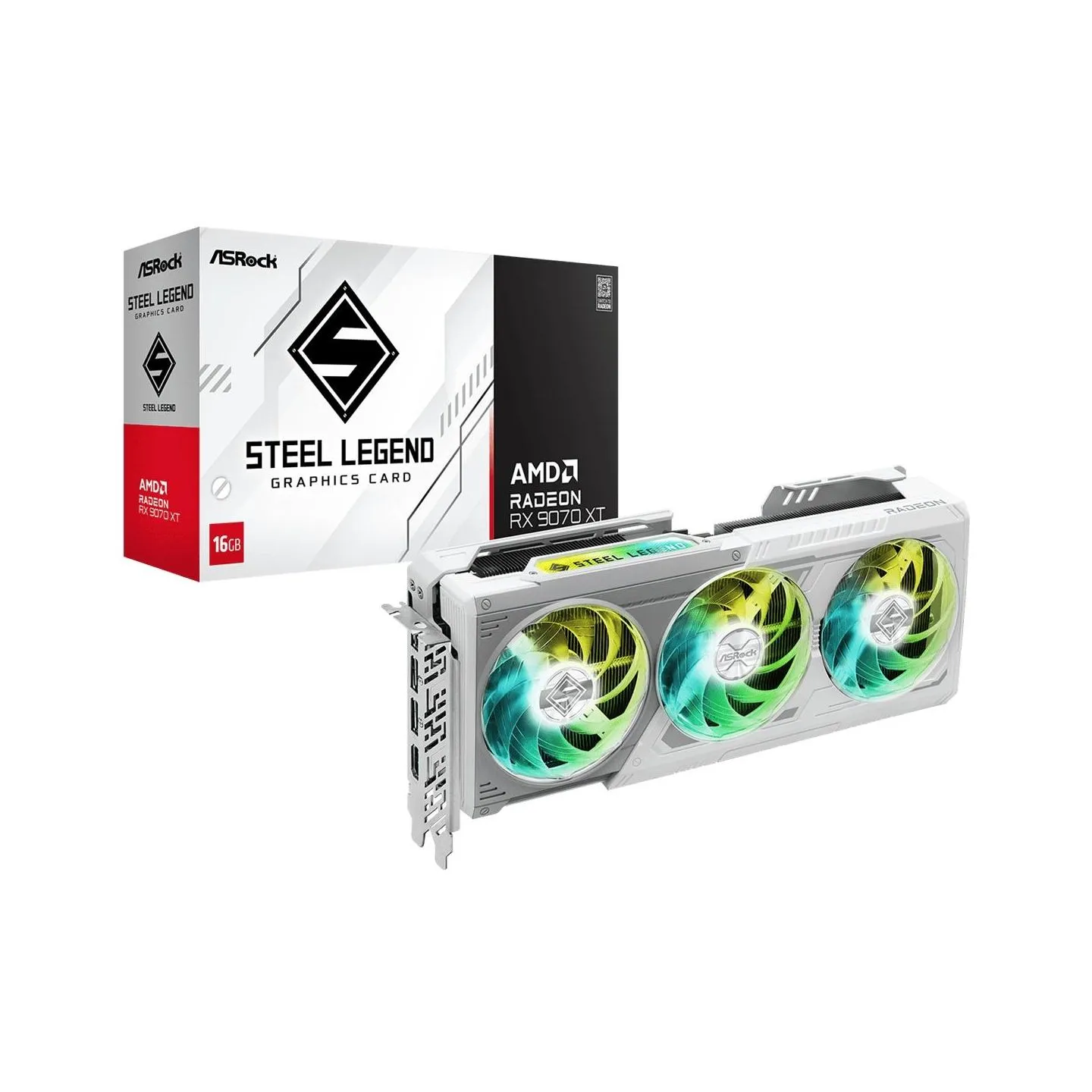 Asrock Graphics card Radeon RX 9070 XT Steel Legend 16GB
