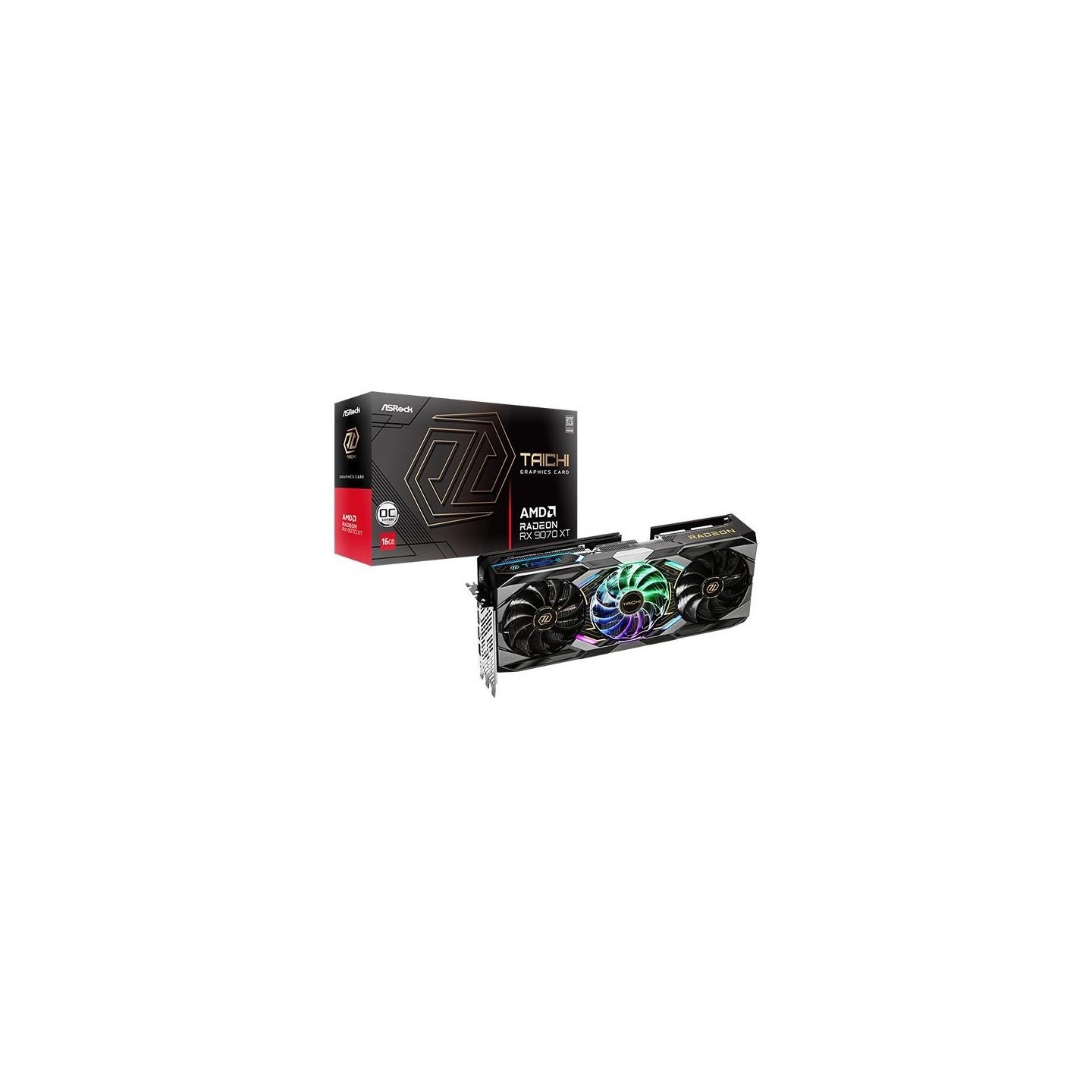 Asrock Graphics Card|ASROCK|AMD|Radeon RX 9070 XT|16 GB|GDDR6|256 bit|PCI Express x16 5.0|Active|RX9070XTTC16GO