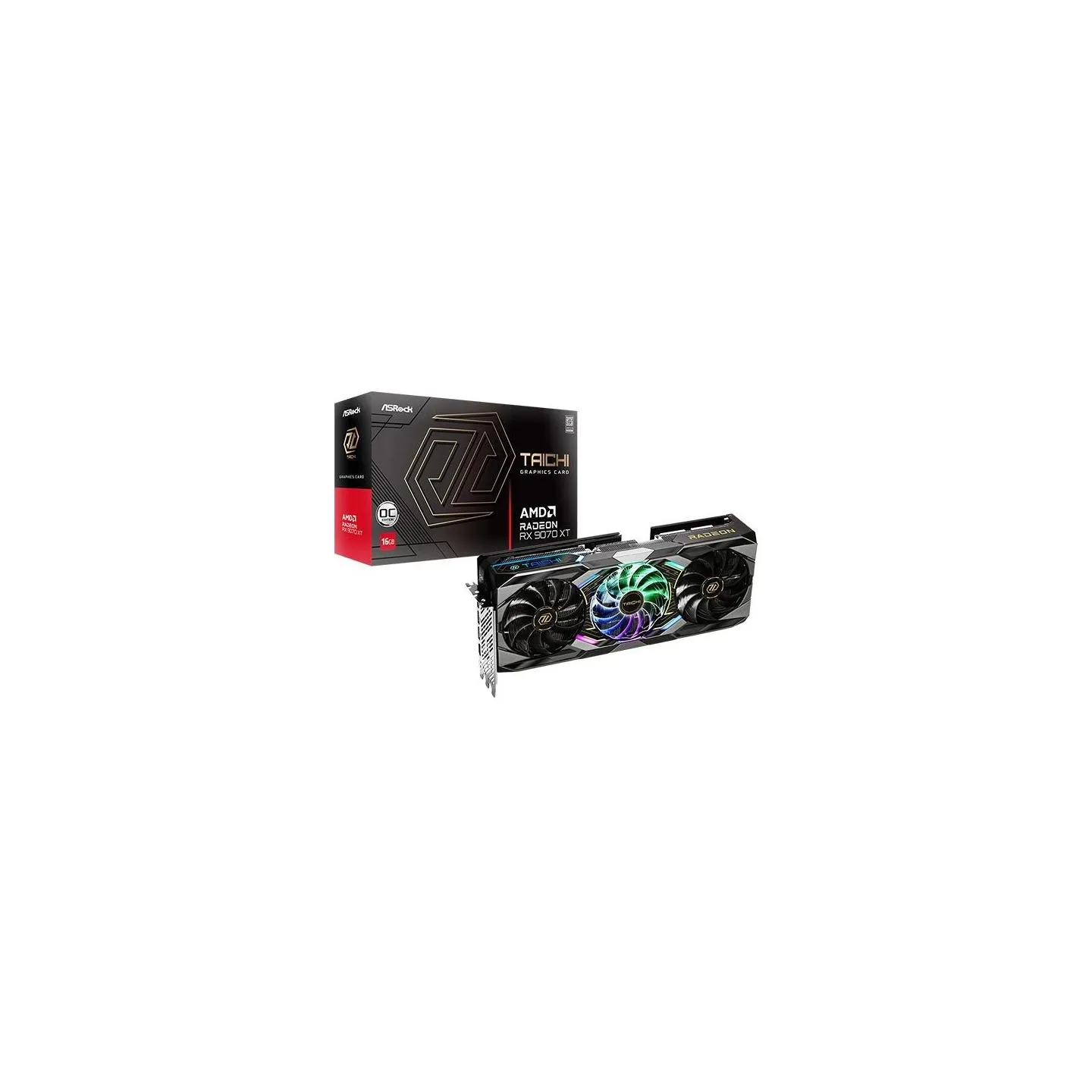 Asrock Graphics Card|ASROCK|AMD|Radeon RX 9070 XT|16 GB|GDDR6|256 bit|PCI Express x16 5.0|Active|RX9070XTTC16GO