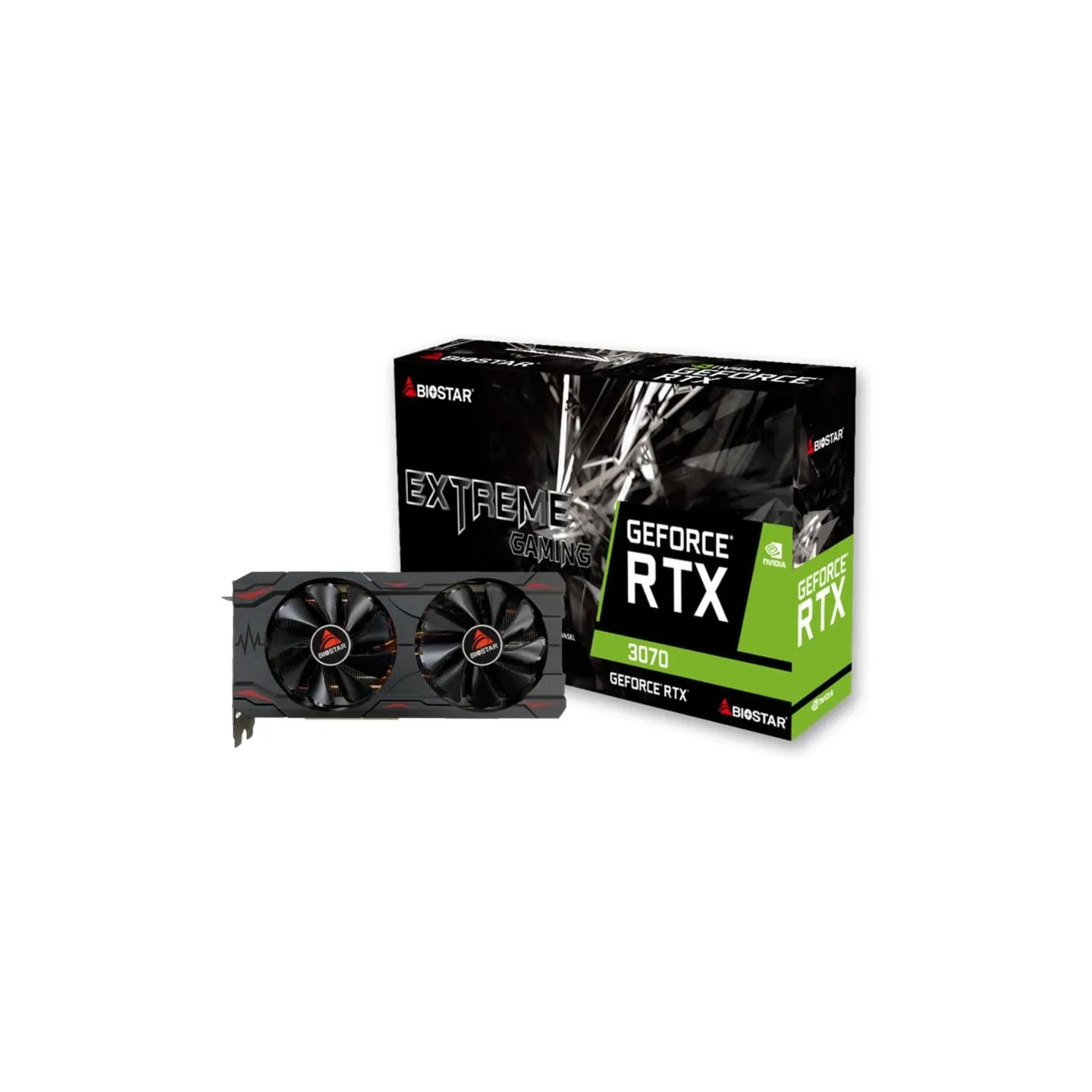 Biostar Graphics Card|BIOSTAR|NVIDIA GeForce RTX 3070|8 GB|GDDR6|256 bit|PCIE 4.0 16x|GPU 1500 MHz|Dual Slot Fansink|1xHDMI|3xDi