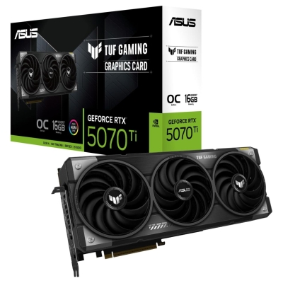 Asus Graphics Card|ASUS|NVIDIA GeForce RTX 5070 Ti|16 GB|GDDR7|256 bit|PCIE 5.0 16x|Triple slot Fansink|2xHDMI|2xDisplayPort|TUF