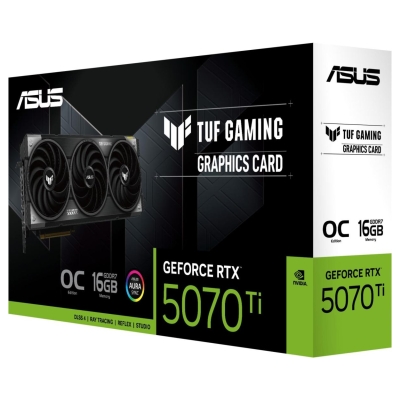 Asus Graphics Card|ASUS|NVIDIA GeForce RTX 5070 Ti|16 GB|GDDR7|256 bit|PCIE 5.0 16x|Triple slot Fansink|2xHDMI|2xDisplayPort|TUF