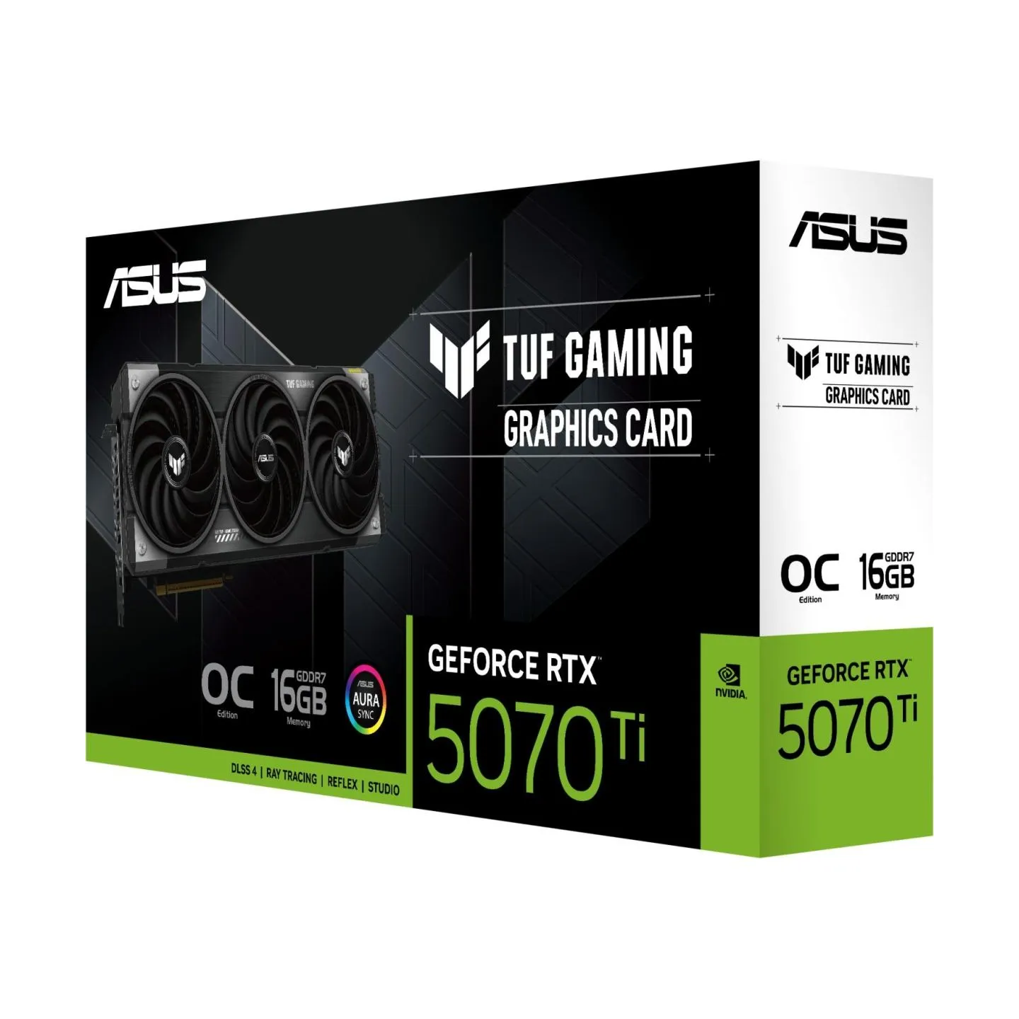 Asus Graphics Card|ASUS|NVIDIA GeForce RTX 5070 Ti|16 GB|GDDR7|256 bit|PCIE 5.0 16x|Triple slot Fansink|2xHDMI|2xDisplayPort|TUF