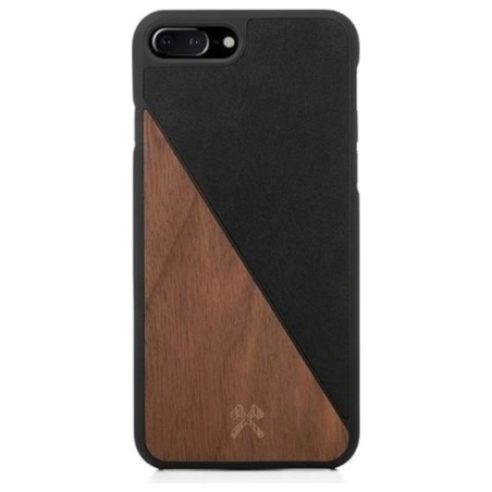 Woodcessories EcoSplit Wooden+Leather iPhone 7+ / 8+  Walnut/black eco249