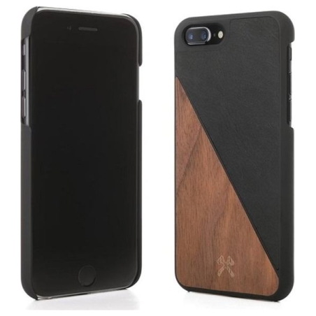 Woodcessories EcoSplit Wooden+Leather iPhone 7+ / 8+  Walnut/black eco249