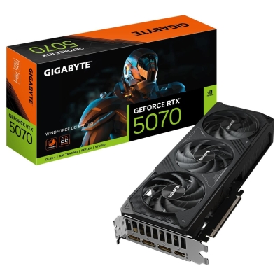 Gigabyte Graphics Card|GIGABYTE|NVIDIA GeForce RTX 5070|12 GB|GDDR7|192 bit|PCIE 5.0 16x|GPU 2542 MHz|Triple slot Fansink|1xHDMI