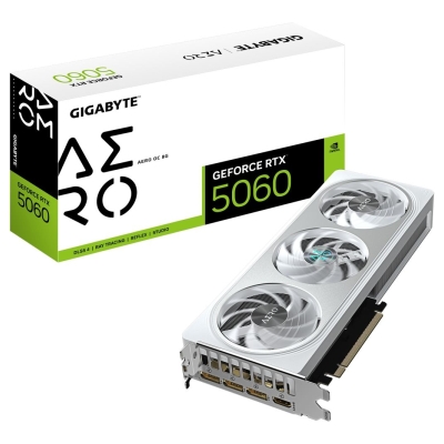 Gigabyte Graphics card GeForce RTX 5060 AERO OC 8G GDDR7 3DP/HDMI