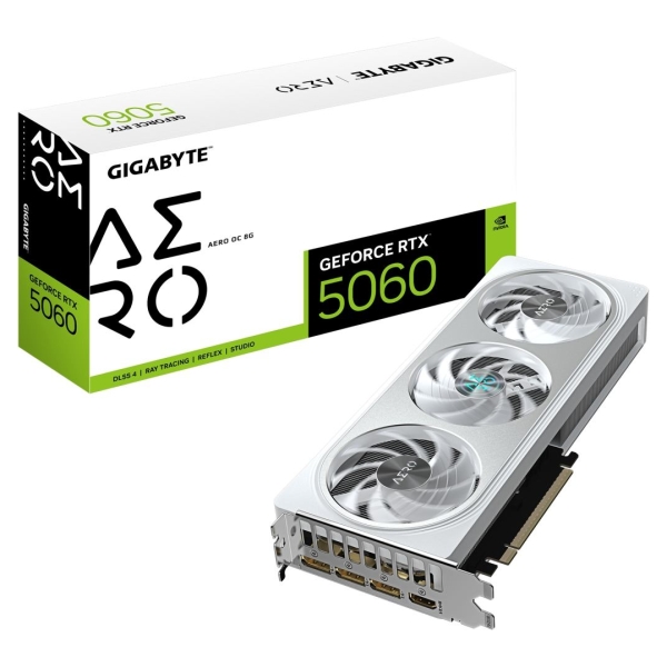 Gigabyte GeForce RTX 5060 AERO OC 8G | NVIDIA | 8 GB | GeForce RTX 5060 | GDDR7 | HDMI ports quantity 1 | PCI-E 5.0