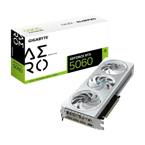 Gigabyte Graphics card GeForce RTX 5060 AERO OC 8G GDDR7 3DP/HDMI