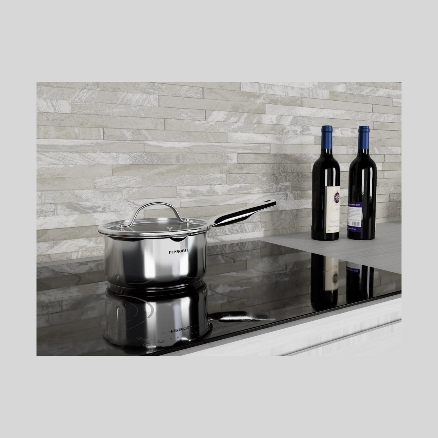 Pensofal 1612 Single-handle Saucepan With Glass Lid Milk Boiler - New Era 16cm