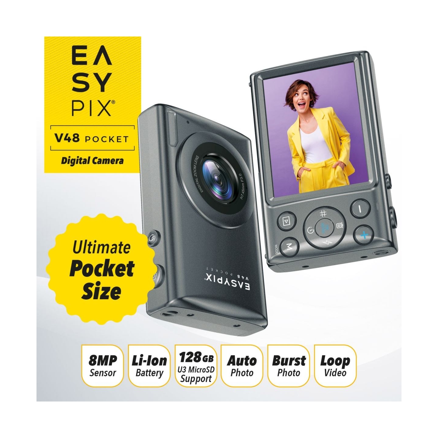 Easypix V48 Pocket Anthrazite