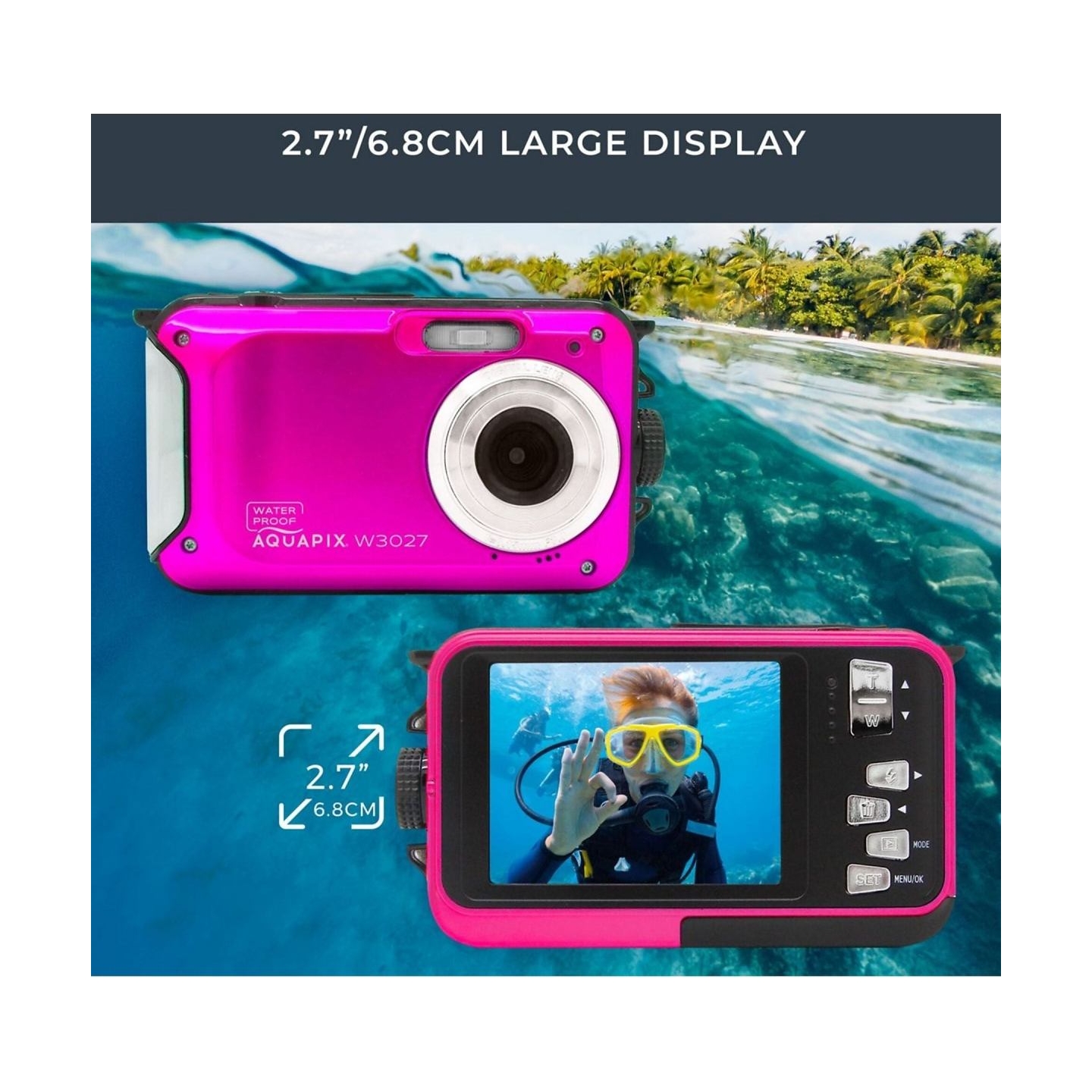 Easypix Aquapix W3027 Wave Pink 10033