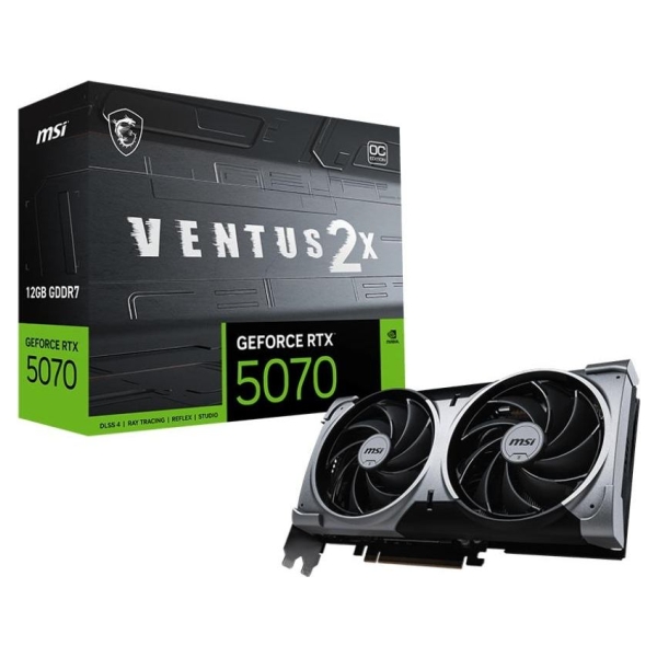 MSI GeForce RTX 5070 12G VENTUS 2X OC | NVIDIA | 12 GB | GeForce RTX 5070 | GDDR7 | HDMI ports quantity 1 | PCI Express Gen 5